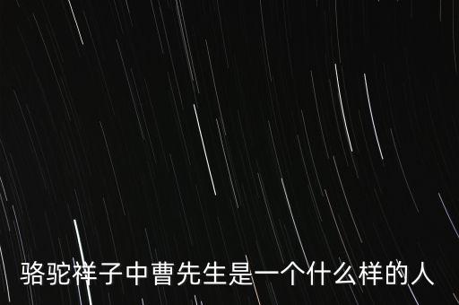 駱駝祥子中曹先生是一個什么樣的人