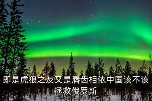 中國為什么要救俄羅斯，二鵲救友中二鵲俄爾揚去的目的是