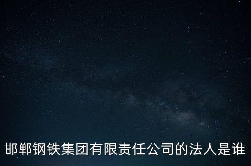 邯鄲鋼鐵集團魏廣民是什么職位，邯鄲鋼鐵集團有限責任公司的法人是誰