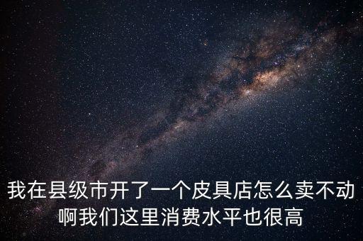 我在縣級市開了一個皮具店怎么賣不動啊我們這里消費水平也很高