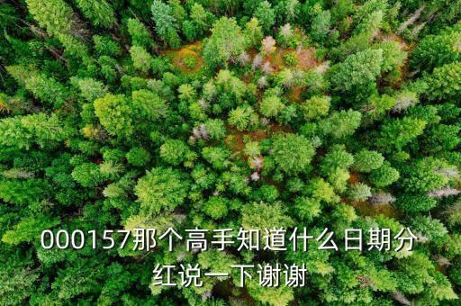 000157那個高手知道什么日期分紅說一下謝謝