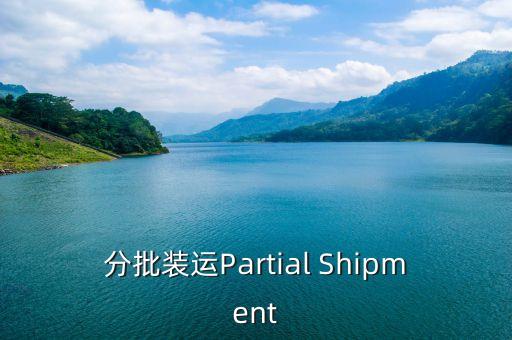 分批裝運(yùn)Partial Shipment