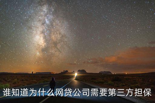誰知道為什么網(wǎng)貸公司需要第三方擔(dān)保