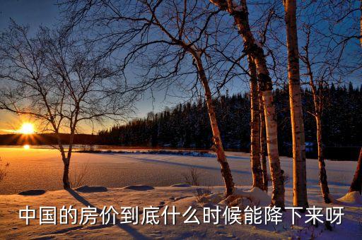 中國房產什么時候會降價，現(xiàn)在中國的房價什么時候會降呢