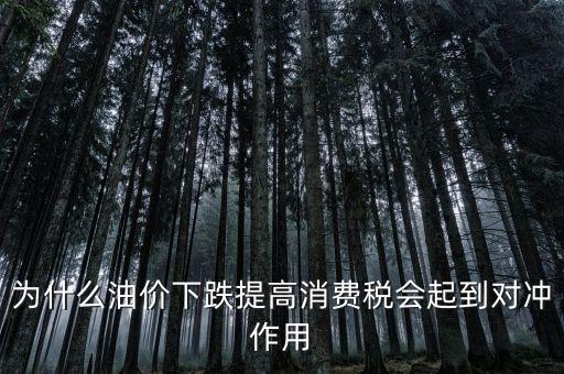 為什么油價下跌提高消費稅會起到對沖作用