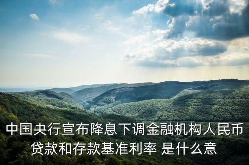 下調(diào)利率是什么經(jīng)濟(jì)政策，中國(guó)央行宣布降息下調(diào)金融機(jī)構(gòu)人民幣貸款和存款基準(zhǔn)利率 是什么意