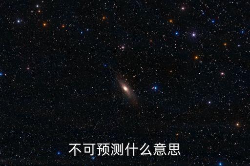 不可預測什么意思