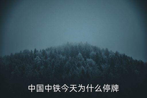 中國(guó)中鐵今天為什么停牌