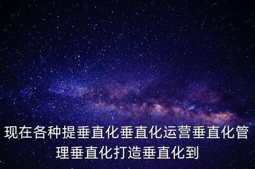 現在各種提垂直化垂直化運營垂直化管理垂直化打造垂直化到