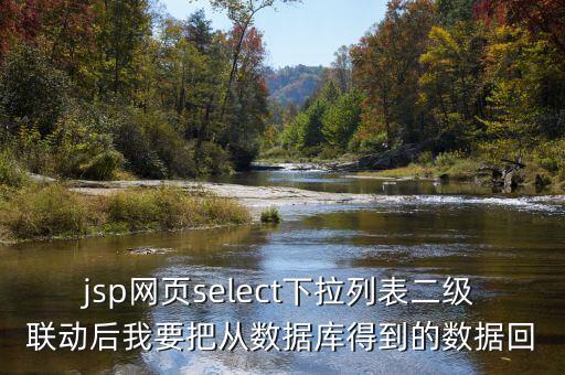 jsp網(wǎng)頁select下拉列表二級聯(lián)動后我要把從數(shù)據(jù)庫得到的數(shù)據(jù)回