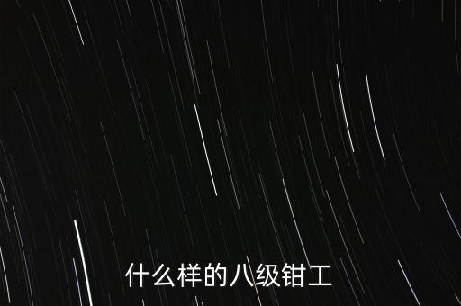 什么樣的八級鉗工