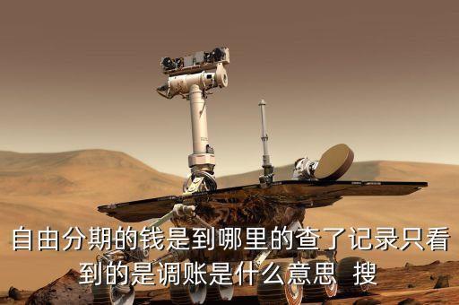 自由分期的錢是到哪里的查了記錄只看到的是調(diào)賬是什么意思  搜