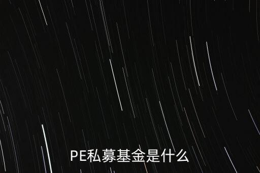 什么是pe基金，PE基金是什么