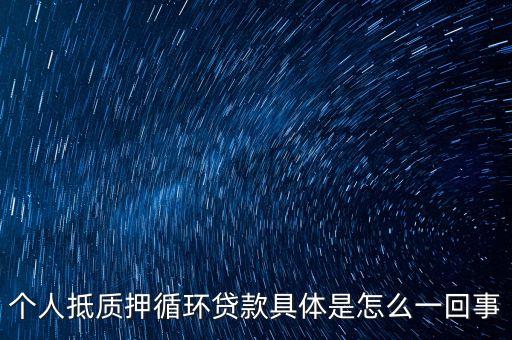 質(zhì)押再貸款什么意思，信貸資產(chǎn)質(zhì)押再貸款是什么意思