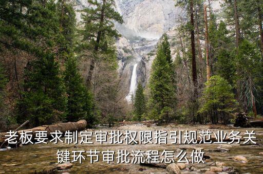 權(quán)限指引是什么，老板要求制定審批權(quán)限指引規(guī)范業(yè)務(wù)關(guān)鍵環(huán)節(jié)審批流程怎么做