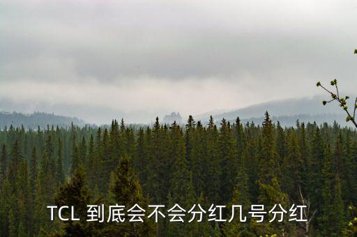 tcl什么時候分紅，TCL 到底會不會分紅幾號分紅