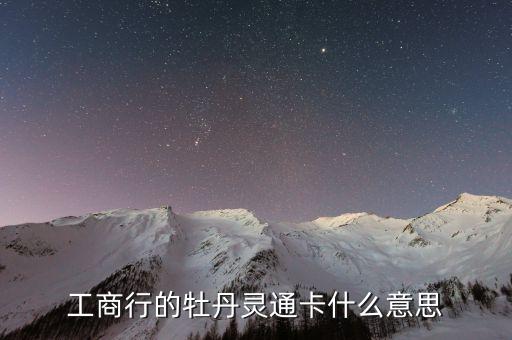 工商牡丹靈通卡是什么卡，工商行的牡丹靈通卡什么意思