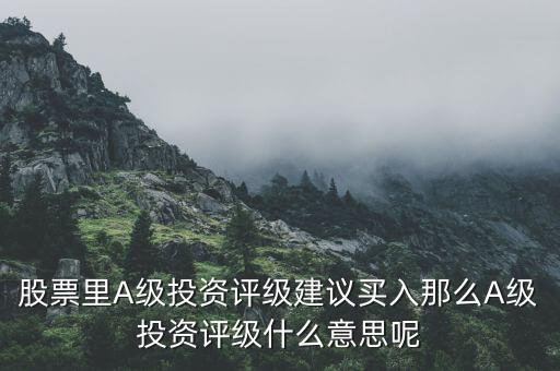 買入一a評(píng)級(jí)什么意思，維持買入一a評(píng)級(jí)是什么意思