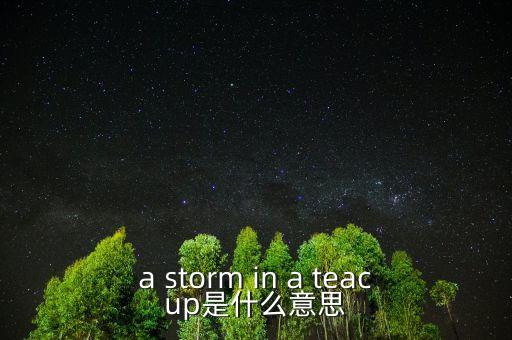 茶杯里的風(fēng)暴什么意思，a storm in a teacup是什么意思