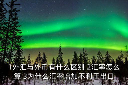 什么事外匯，外匯包括外幣 為什么外幣不一定是外匯