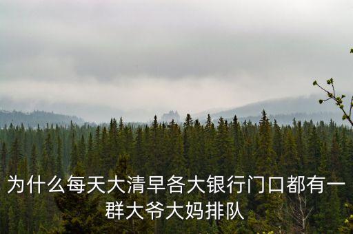 為什么今天銀行那么多老人排隊，為什么每天大清早各大銀行門口都有一群大爺大媽排隊