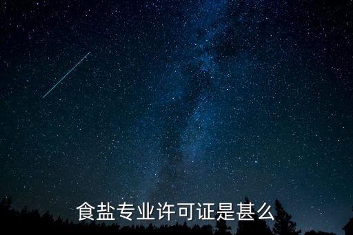 食鹽專業(yè)許可證是甚么