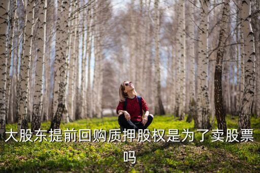 大股東提前回購質(zhì)押股權(quán)是為了賣股票嗎