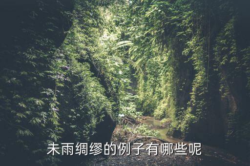 生活中什么事例叫未雨稠募，未雨綢繆的事例有什么