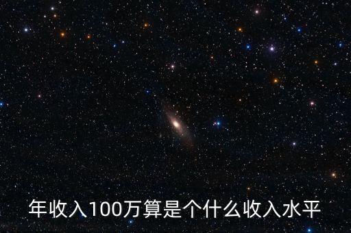 年收入100萬(wàn)算是個(gè)什么收入水平