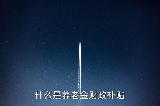 什么是養(yǎng)老金財政補貼
