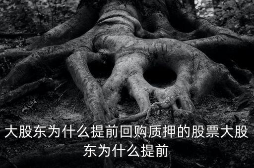 大股東為什么提前回購質(zhì)押的股票，大股東提前回購質(zhì)押股權(quán)是為了賣股票嗎