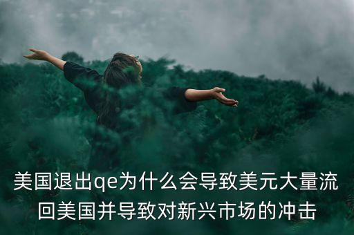 美元為什么回流，美國退出QE3為什么會(huì)造成 美元回流