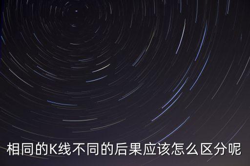 相同的K線不同的后果應(yīng)該怎么區(qū)分呢