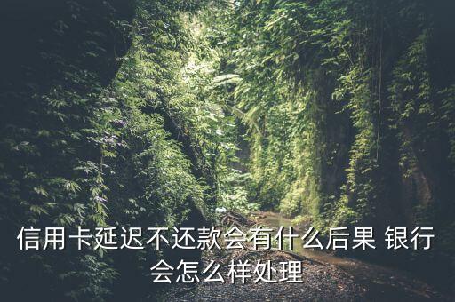 信用卡寬限期還款有什么影響，信用卡延遲不還款會有什么后果 銀行會怎么樣處理
