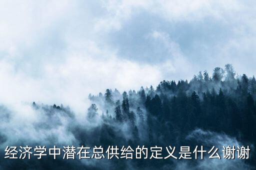 經(jīng)濟(jì)學(xué)中潛在總供給的定義是什么謝謝