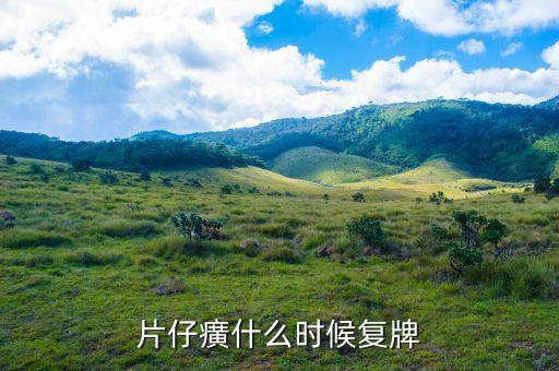 片仔癀什么時候復(fù)牌，片仔癀什么時候復(fù)牌