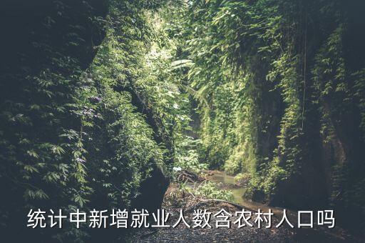 統(tǒng)計(jì)中新增就業(yè)人數(shù)含農(nóng)村人口嗎