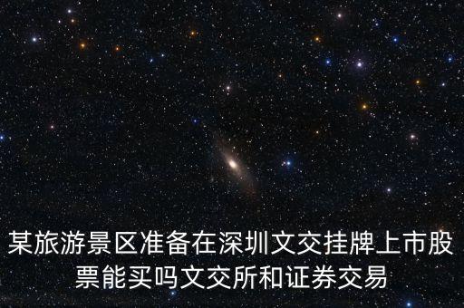 文交所和股票有什么不一樣，某旅游景區(qū)準備在深圳文交掛牌上市股票能買嗎文交所和證券交易