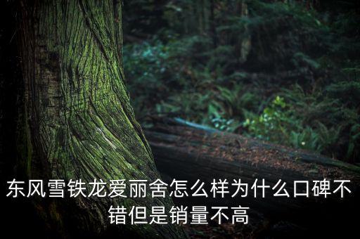 東風(fēng)雪鐵龍愛麗舍怎么樣為什么口碑不錯(cuò)但是銷量不高