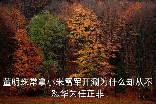 董明珠常拿小米雷軍開(kāi)涮為什么卻從不懟華為任正非