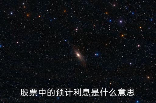 股票中的預(yù)計(jì)利息是什么意思