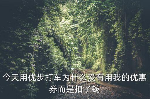今天用優(yōu)步打車(chē)為什么沒(méi)有用我的優(yōu)惠券而是扣了錢(qián)