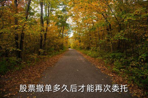 股票撤銷委托什么時候，股票撤單多久后才能再次委托
