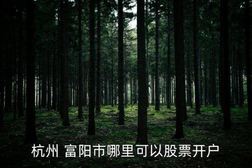 富陽(yáng)有幾家上市公司,杭州富陽(yáng)上市公司名單