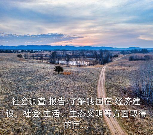 社會調查 報告:了解我國在 經濟建設、社會 生活、生態(tài)文明等方面取得的巨...