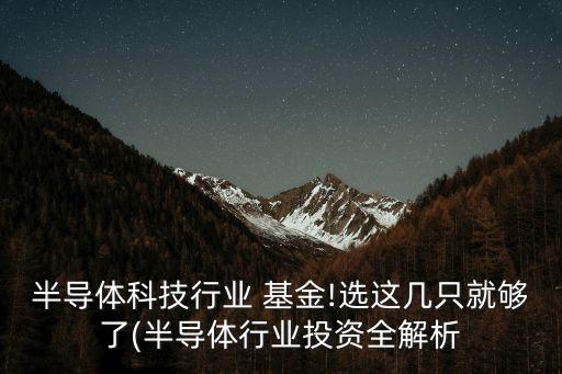 半導體科技行業(yè) 基金!選這幾只就夠了(半導體行業(yè)投資全解析