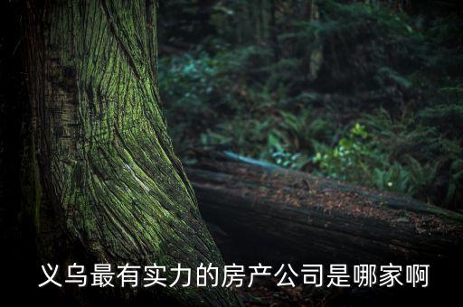  義烏最有實(shí)力的房產(chǎn)公司是哪家啊