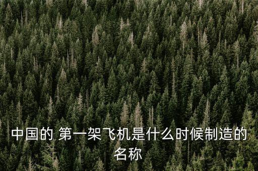 中國(guó)的 第一架飛機(jī)是什么時(shí)候制造的名稱
