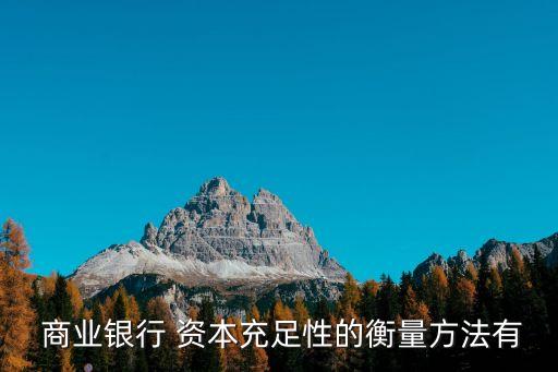  商業(yè)銀行 資本充足性的衡量方法有