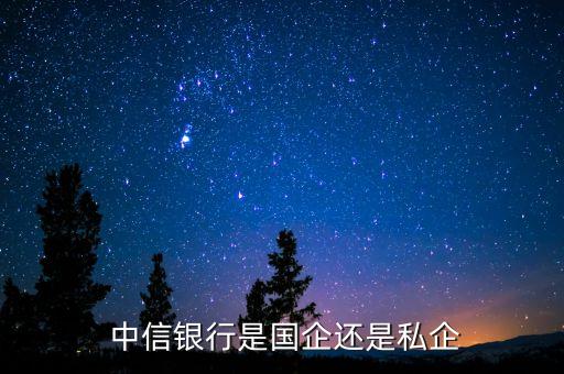  中信銀行是國(guó)企還是私企
